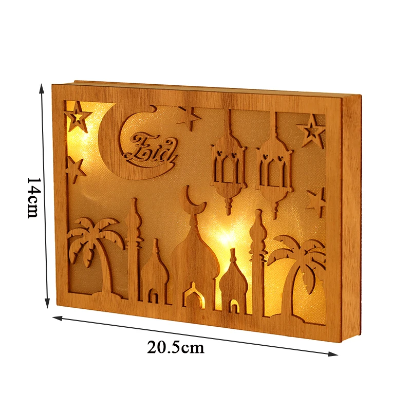 Wooden Eid Mubarak Decor LED Lights Lantern Star Moon Hanging Ramadan Decoration For Home Islamic Muslim Party Eid AL Adha Decor
Wooden Eid Mubarak Decor LED Lights Lantern Star Moon Hanging Ramadan Decoration For Home Islamic Muslim Party Eid AL Adha Decor