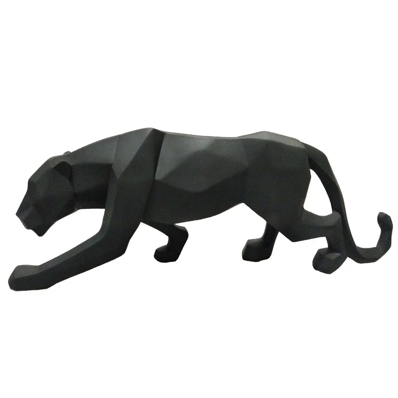 Home Decoration Modern Abstract Black Panther Sculpture Geometric Resin Leopard Statue
Home Decoration Modern Abstract Black Panther Sculpture Geometric Resin Leopard Statue