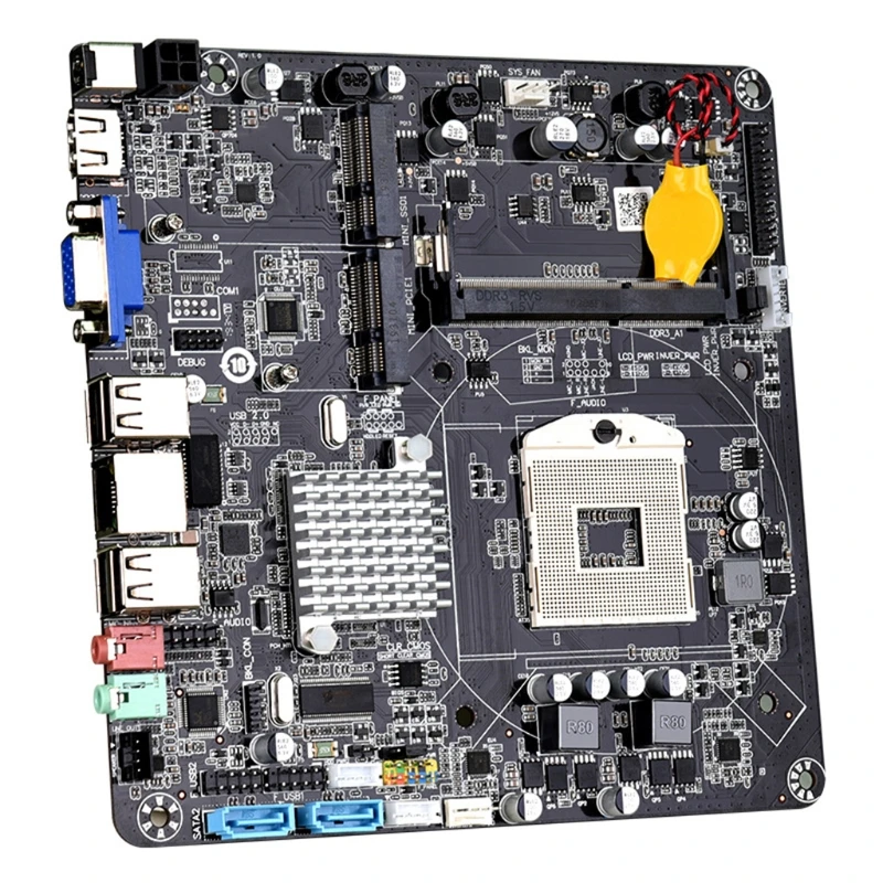 HM55B PGA988 Mini ITX Mainboard Desktop PC Mainboard DDR3 SATA II 8GB USB 2.0 for Host/HTPC/Advertising Machine/Radio
HM55B PGA988 Mini ITX Mainboard Desktop PC Mainboard DDR3 SATA II 8GB USB 2.0 for Host/HTPC/Advertising Machine/Radio
