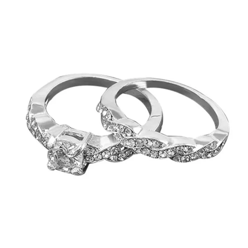 2Pcs/set Charm Lovers Ring Bijoux Femme Fashion Jewelry Accessories Bijoux Crystal Engagement Wedding Rings for Women Men Anel
2Pcs/set Charm Lovers Ring Bijoux Femme Fashion Jewelry Accessories Bijoux Crystal Engagement Wedding Rings for Women Men Anel