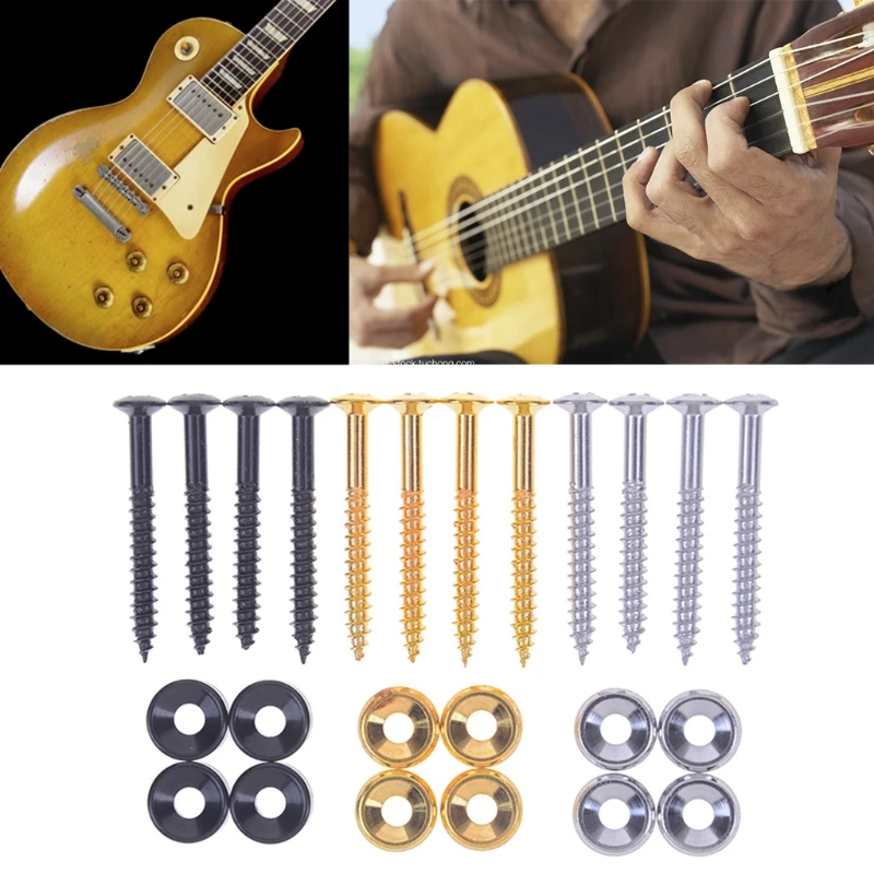 4Pcs Electric Guitar Bass Replacement Parts Guitar Body Neck Fixed Mounting Screws Ferrules Bushings Bolts Multi-color
4Pcs Electric Guitar Bass Replacement Parts Guitar Body Neck Fixed Mounting Screws Ferrules Bushings Bolts Multi-color