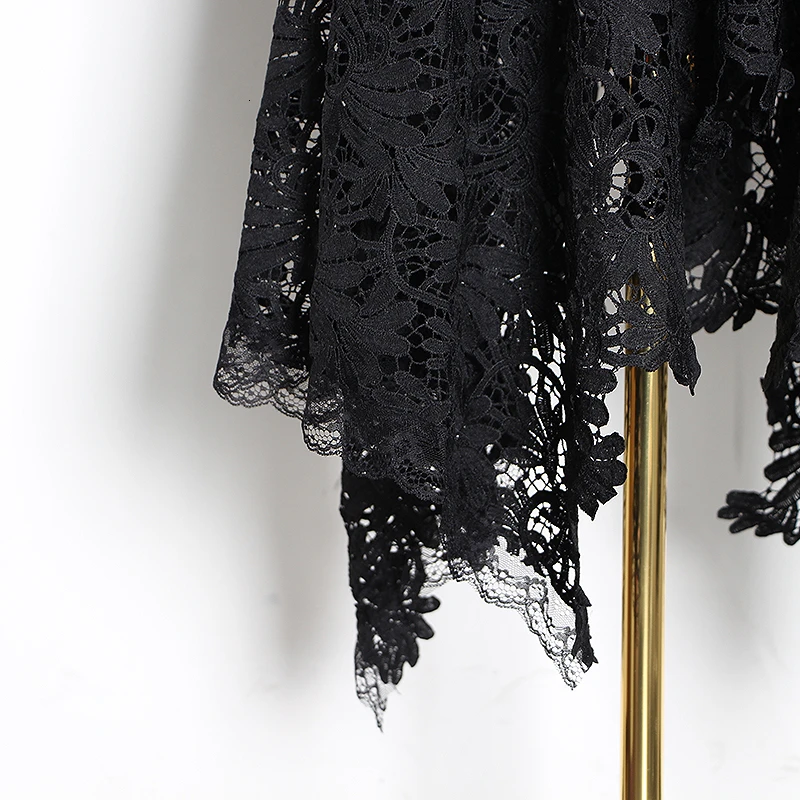 TWOTWINSTYLE Asymmetrical Patchwork Lace Women Dress One Shoulder High Waist Irregular Hem Black Dresses Female Fashion Summer
TWOTWINSTYLE Asymmetrical Patchwork Lace Women Dress One Shoulder High Waist Irregular Hem Black Dresses Female Fashion Summer
