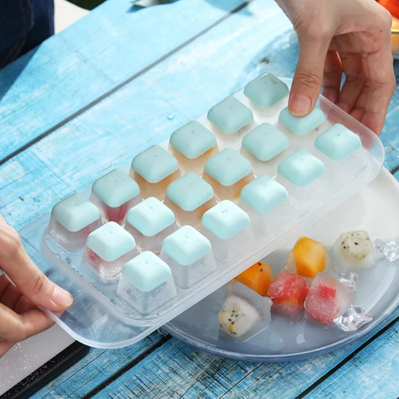 36 Cavity Ice Cube Tray Box With Lid Cover Drink Jelly Freezer Mold Mould Maker Refrigerator Accessories Kitchen Tools Q4 | Дом и сад