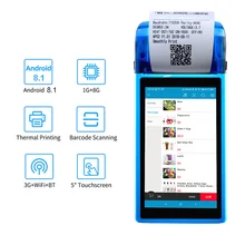 Handheld Pos Terminal PDA With 58mm Thermal Receipt Printer Portable Android For Mobile Order Bluetooth Wifi 3G Pos system