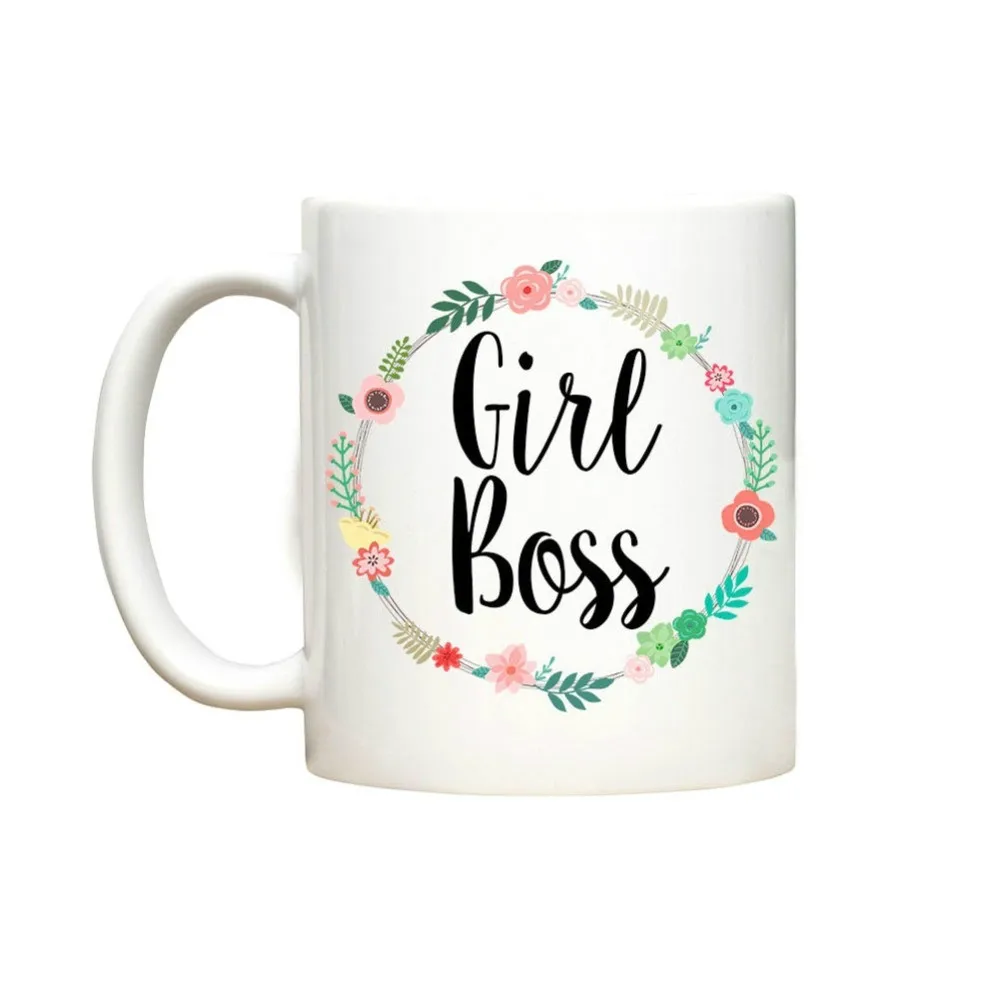 И надписью Girl Boss чашка домашняя переводная наклейка фарфоровая Чай Керамика Кофе