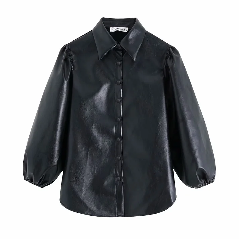 Za 2019 осенние модные элегантные женские рубашки с воротником и лацканами Blusas Mujer