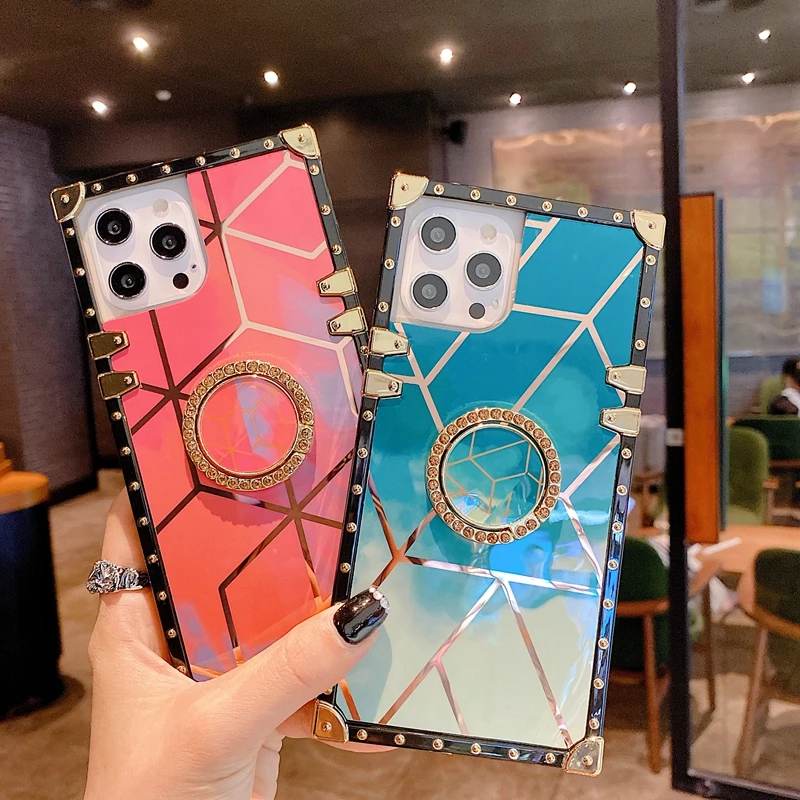 Чехол-накладка для Realme C25 C21 C20 C17 C15 C11 7i 7 6 5 Pro 5i 5s 6i C3 тонкий с кольцом-держателем