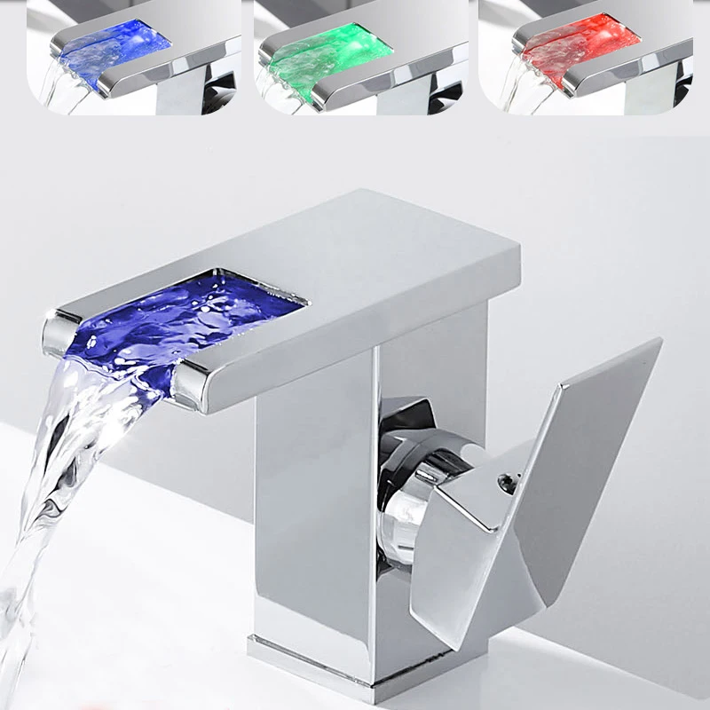 Temperature Sensitive 3-Color Sensitive 3-Color Light-up LED Waterfall Bathroom Basin Faucet Wash Sink Mixer Tap Sink
Temperature Sensitive 3-Color Sensitive 3-Color Light-up LED Waterfall Bathroom Basin Faucet Wash Sink Mixer Tap Sink