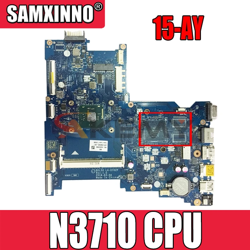 Для Процессор N3710 DDR3 BDL50 LA-D702P материнская плата HP 250 G5 15-AY 854943-001 854943-601 Материнская плата ноутбука 100% Тесты работы
Для Процессор N3710 DDR3 BDL50 LA-D702P материнская плата HP 250 G5 15-AY 854943-001 854943-601 Материнская плата ноутбука 100% Тесты работы