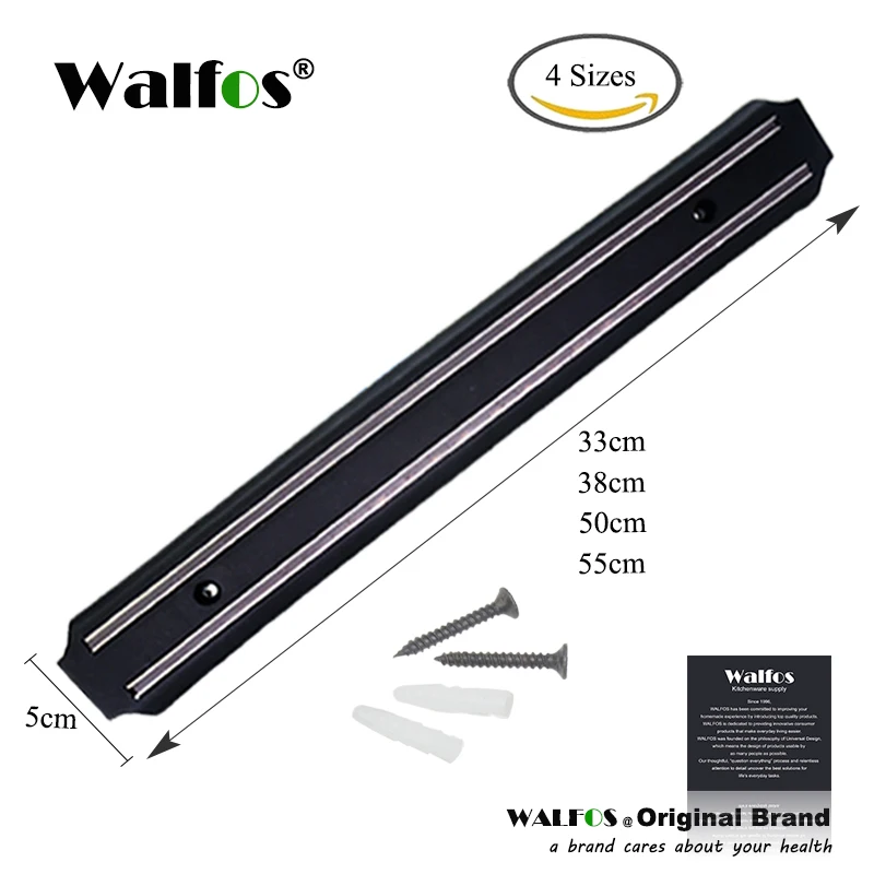 

Walfos High Quality Magnetic Knife Holder Wall Mount Black ABS Placstic Block Magnet Knife Holder For Metal Knife