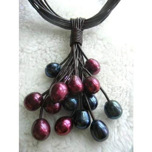 New Arrival Luck Pearl Jewelry Classic 15 Rows Freshwater Pearl Black Red Egg Genuine Pearl Leather Necklace Charming Women Gift
New Arrival Luck Pearl Jewelry Classic 15 Rows Freshwater Pearl Black Red Egg Genuine Pearl Leather Necklace Charming Women Gift
