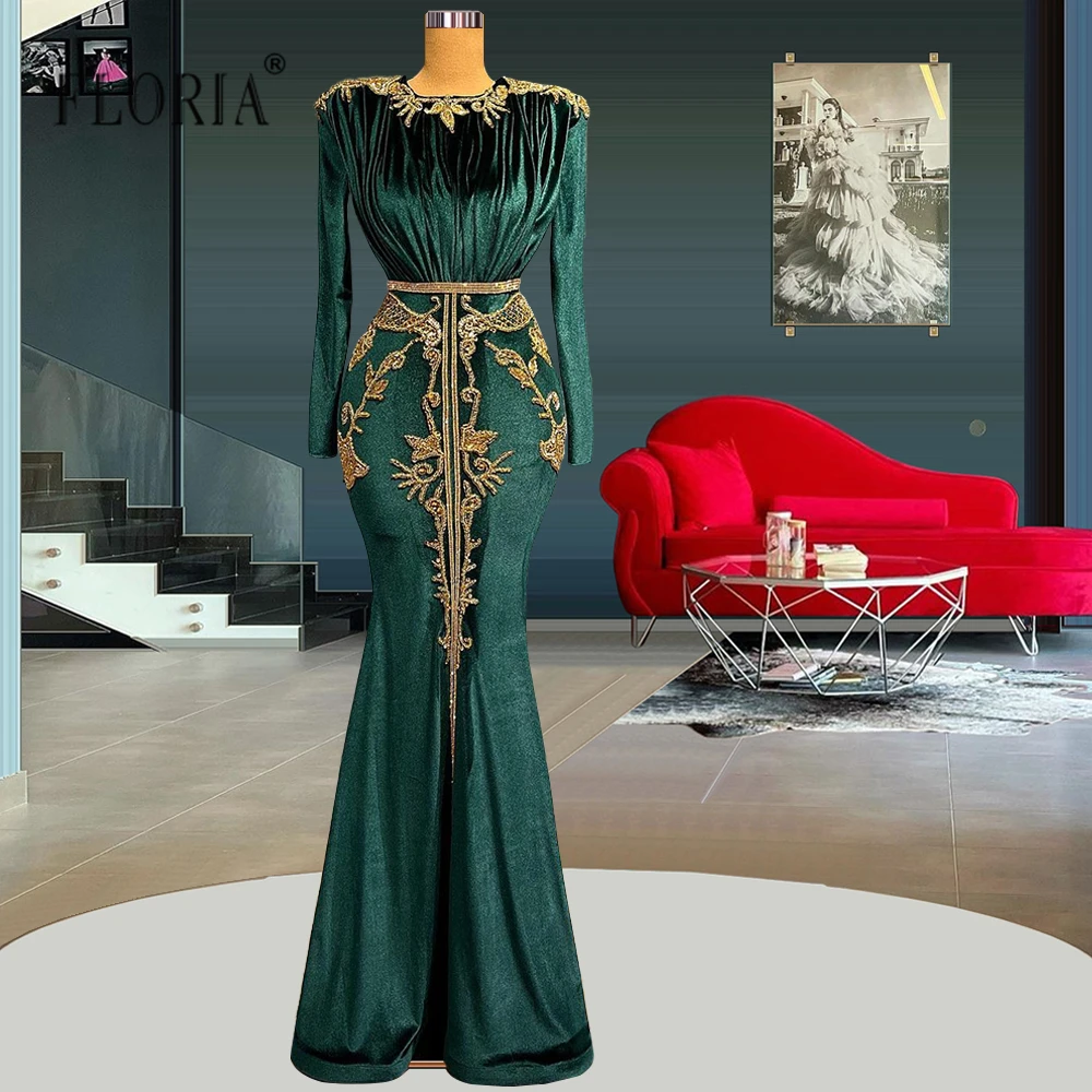 Emerald Green Arabic Long Sleeve Mermaid Evening Dresses Gold Beading Luxury Prom Party Gowns 2022 Robe femme soiree
Emerald Green Arabic Long Sleeve Mermaid Evening Dresses Gold Beading Luxury Prom Party Gowns 2022 Robe femme soiree