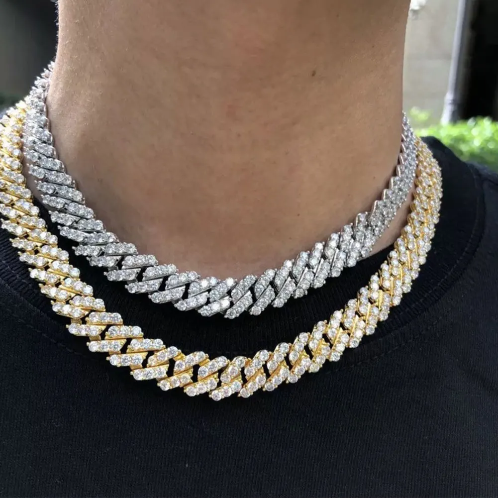 Hip Hop 15MM Thick Crystal Miami Cuban Link Chain Necklaces For Women Men 3 Color Rhinestones Metal Chunky Necklace Punk Jewelry
Hip Hop 15MM Thick Crystal Miami Cuban Link Chain Necklaces For Women Men 3 Color Rhinestones Metal Chunky Necklace Punk Jewelry
