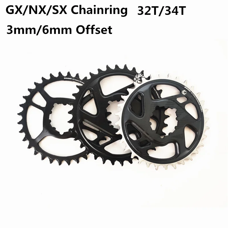 GX NX SX Eagle Chainring Crown 12 Speed Direct Mount 32T 34T Chainring 3mm 6mm Offset X-SYNC 2
GX NX SX Eagle Chainring Crown 12 Speed Direct Mount 32T 34T Chainring 3mm 6mm Offset X-SYNC 2