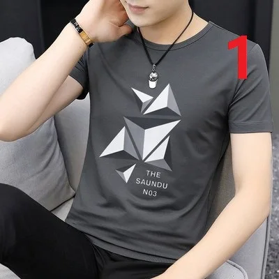 Ice silk t-shirt men's Korean version of the trend of self-cultivation tide brand half sleeve
Ice silk t-shirt men's Korean version of the trend of self-cultivation tide brand half sleeve