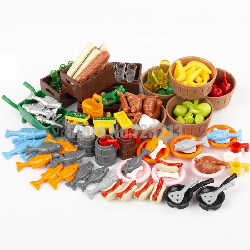 Food Sausage Fishes Dollar Wine Glass Fruit Tableware Cup MOC Set Building Block Building Blocks Model Bricks Toys
Food Sausage Fishes Dollar Wine Glass Fruit Tableware Cup MOC Set Building Block Building Blocks Model Bricks Toys