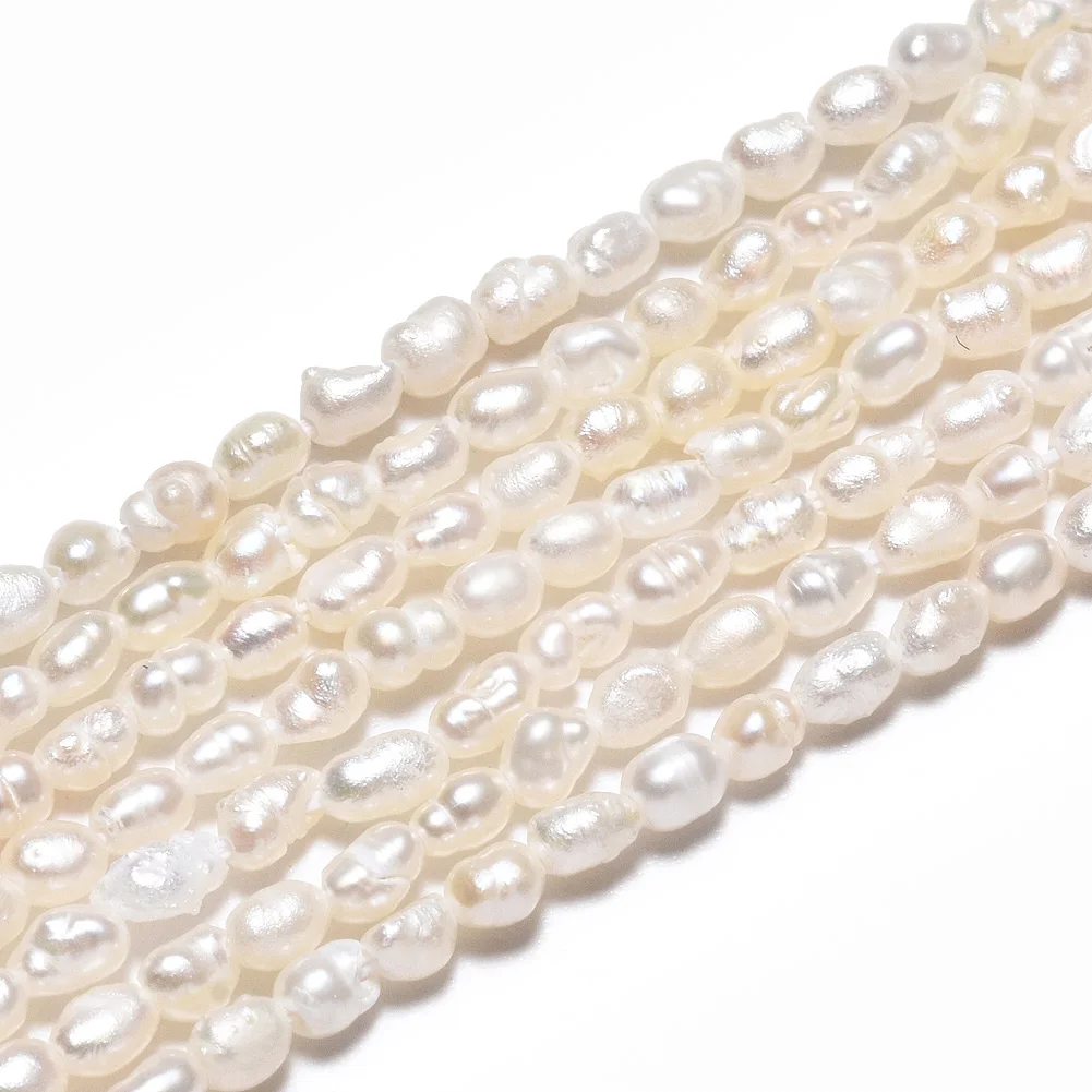 2 Strand 2.1mm Natural Cultured Freshwater Pearl Beads Rice White Color Necklace Bracelet DIY Jewelry Handmade Supplies Findings
2 Strand 2.1mm Natural Cultured Freshwater Pearl Beads Rice White Color Necklace Bracelet DIY Jewelry Handmade Supplies Findings
