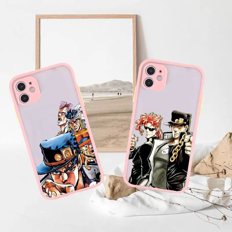 JoJos Bizarre Adventure Phone Case For iPhone 13 12 11 Mini Pro XR XS Max 7 8 Plus X Matte transparent Pink Back Cover 
JoJos Bizarre Adventure Phone Case For iPhone 13 12 11 Mini Pro XR XS Max 7 8 Plus X Matte transparent Pink Back Cover