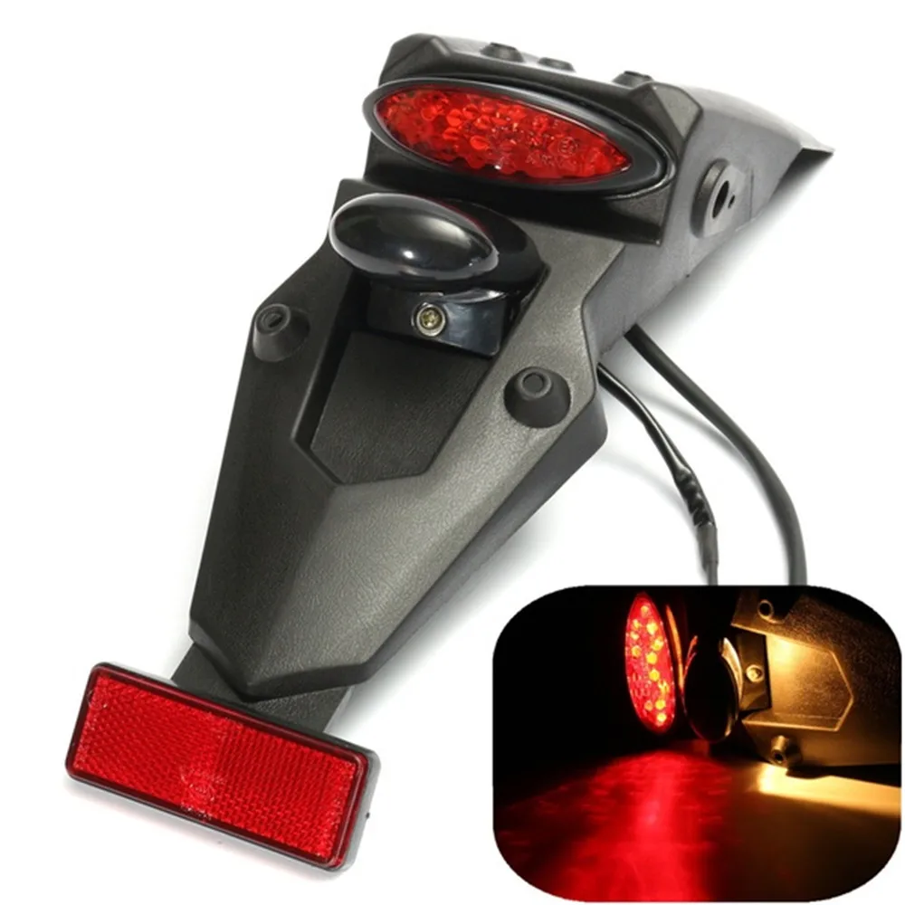 Motorcycle Dirt Bike Enduro Rear Fender LED Stop Brake Tail Plate Light License Plate Holder
Motorcycle Dirt Bike Enduro Rear Fender LED Stop Brake Tail Plate Light License Plate Holder