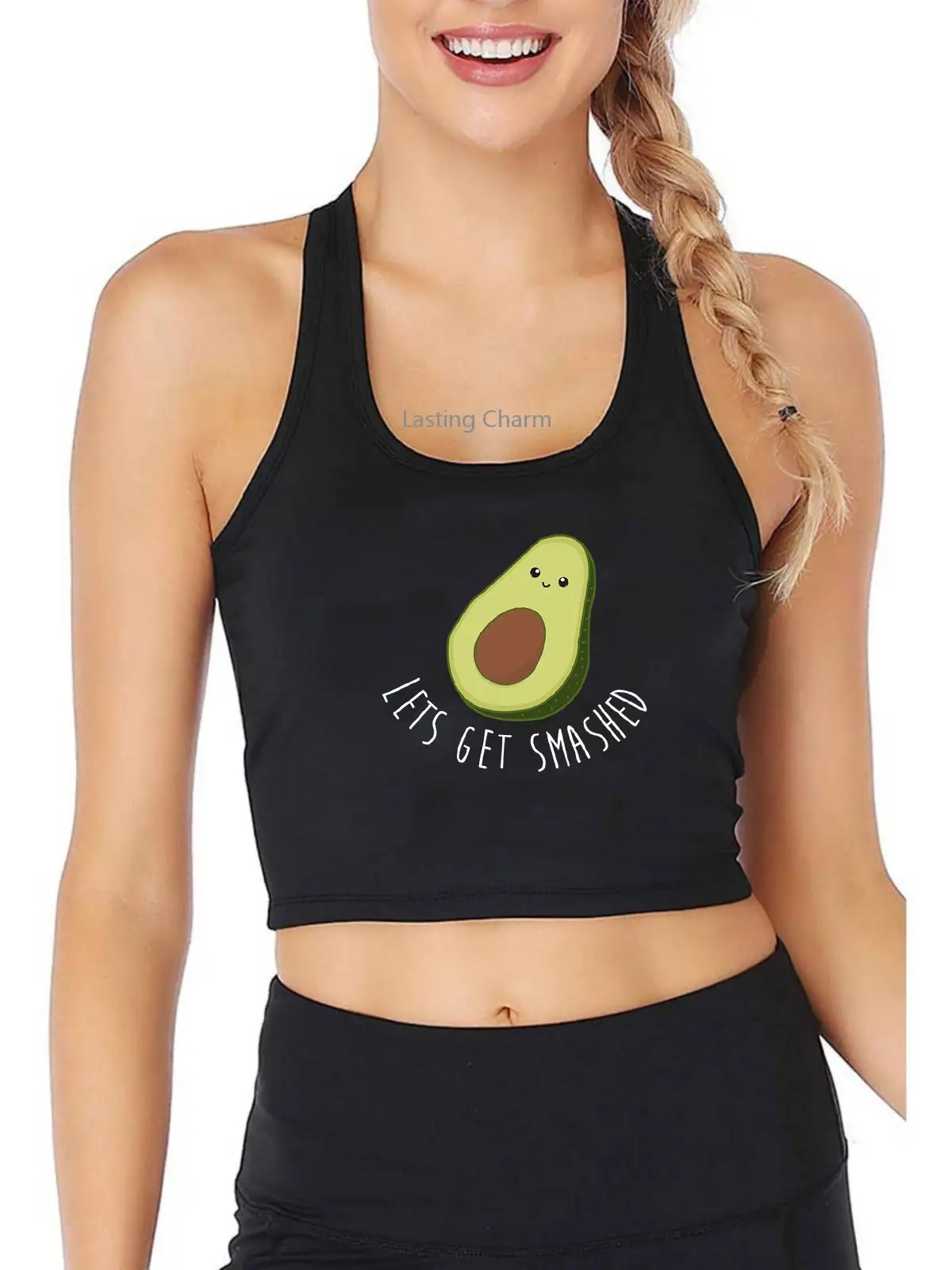 Avocado Designs Lets Get Smashed Print Tank Top Women's interesting pattern yoga sports training Crop Top
Avocado Designs Lets Get Smashed Print Tank Top Women's interesting pattern yoga sports training Crop Top