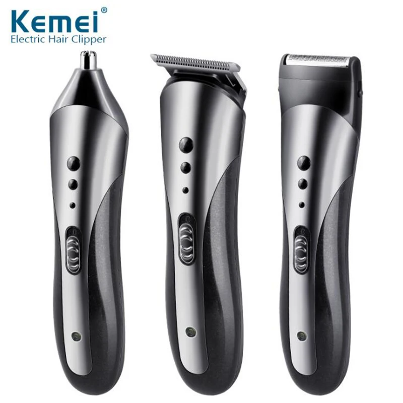 

Kemei KM-1407 3 в 1 машинка для стрижки волос для Для мужчин Перезаряжаемые электробритва машинка для стрижки Машинка для удаления волос, триммер д...