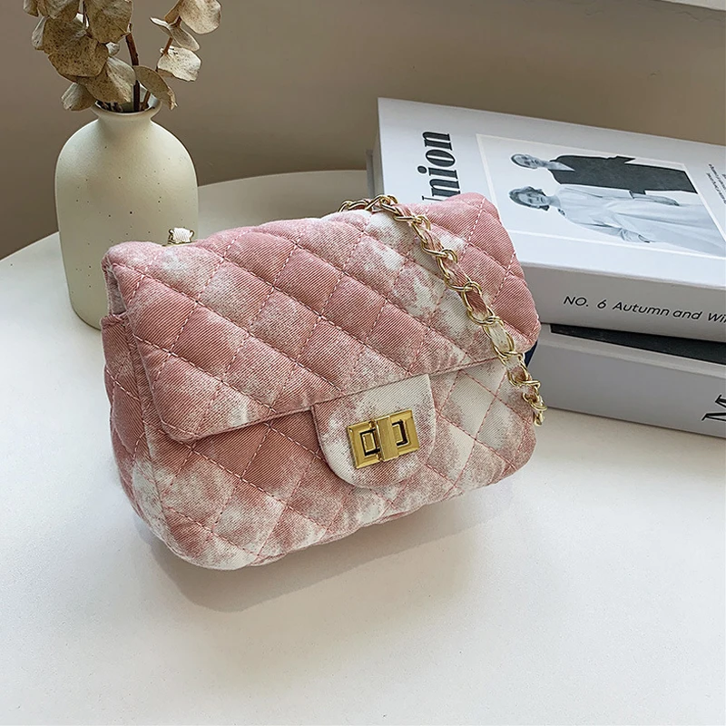 Popular Tie-dye Small Square Bag Women 2021 New Designer Luxury Canvas Lock Rhombic Female Bag Trend Chain Shoulder Bags Sac
Popular Tie-dye Small Square Bag Women 2021 New Designer Luxury Canvas Lock Rhombic Female Bag Trend Chain Shoulder Bags Sac