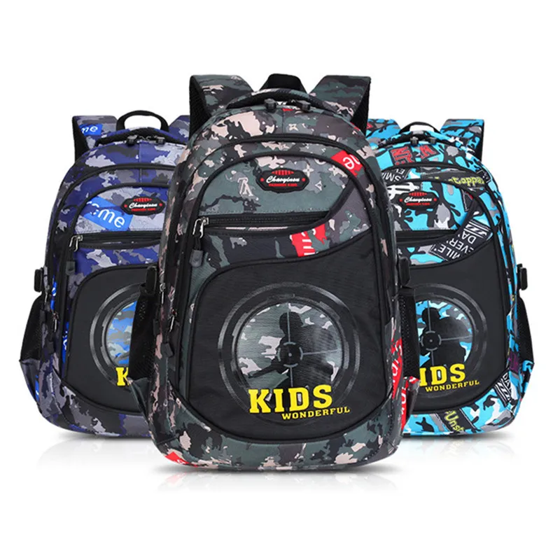 Fengdong primary school bags for boys waterproof bookbag camouflage backpack kids satchel student boy | Багаж и сумки