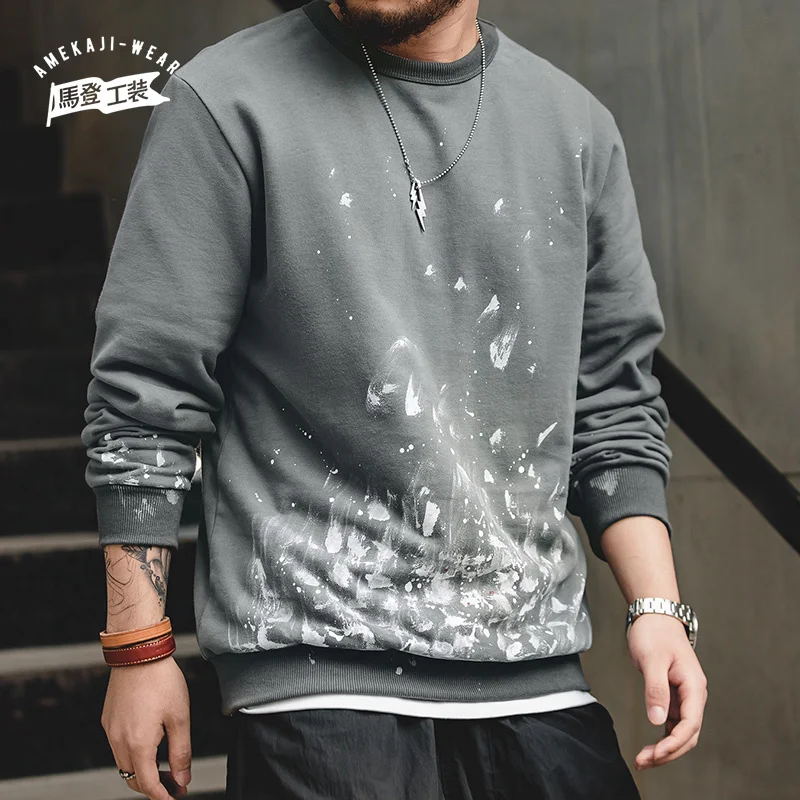 Printing Men's Pullover Jackets Smoky Gray Trench Splash Ink Sweatershir Coats Jacket Casual Vintage Round Neck Brand Coat
Printing Men's Pullover Jackets Smoky Gray Trench Splash Ink Sweatershir Coats Jacket Casual Vintage Round Neck Brand Coat