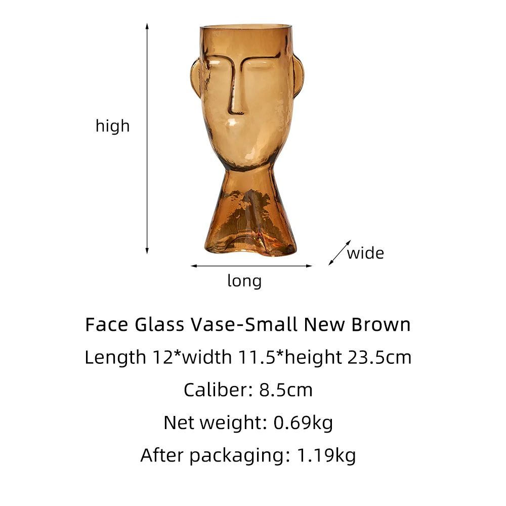 Nordic Creative Face Glass Vase Transparent Vases for Decoration Living Room Decor Flower Vase Table Decoration Accessories Gift
Nordic Creative Face Glass Vase Transparent Vases for Decoration Living Room Decor Flower Vase Table Decoration Accessories Gift