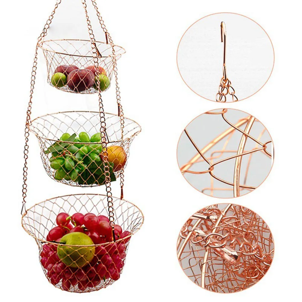 3-Tier Wire Fruit Hanging Basket Kitchen Fruit Wire Hanging Folding Basket Hook Design Save Space Kitchen Halls Rooms Storage
3-Tier Wire Fruit Hanging Basket Kitchen Fruit Wire Hanging Folding Basket Hook Design Save Space Kitchen Halls Rooms Storage