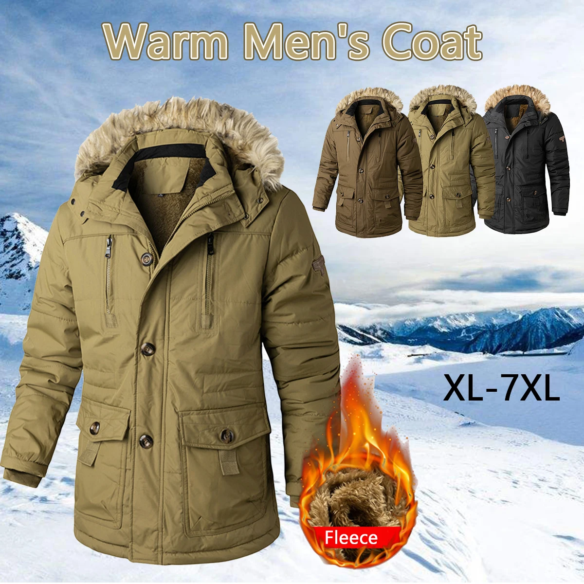 Helisopus Winter Hooded Cotton Jacket Men Warm Plus Fleece Outwear Fur Collar Hooded Casual Parka Men Clothing Plus Size XL-7XL
Helisopus Winter Hooded Cotton Jacket Men Warm Plus Fleece Outwear Fur Collar Hooded Casual Parka Men Clothing Plus Size XL-7XL