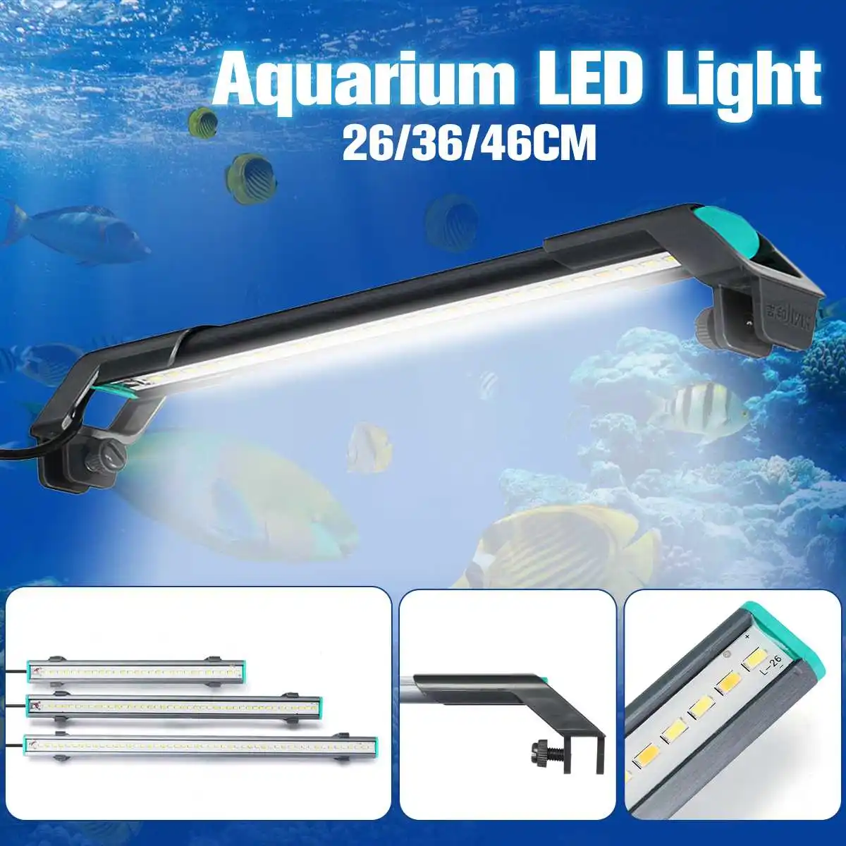 Aluminum Alloy Aquarium Full Spectrum LED Bead Lamp White Effeciency Lightening Water Grass Grow Lights Fish Tank Accessories
Aluminum Alloy Aquarium Full Spectrum LED Bead Lamp White Effeciency Lightening Water Grass Grow Lights Fish Tank Accessories