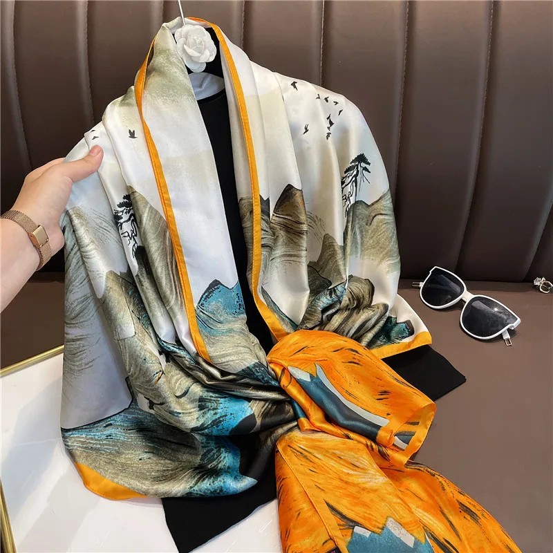 180x90cm Silk Scarf For Women, Bandana Long, Wrap Shawl, Hijab, Silent, Beach Sarong, Fashionable, 2021Scarf Shawl Wholesale
180x90cm Silk Scarf For Women, Bandana Long, Wrap Shawl, Hijab, Silent, Beach Sarong, Fashionable, 2021Scarf Shawl Wholesale