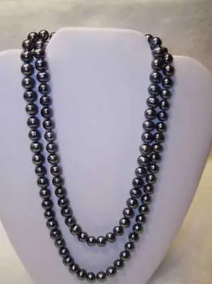 

AAA 8-9mm tahitian black pearl necklace 48inch
