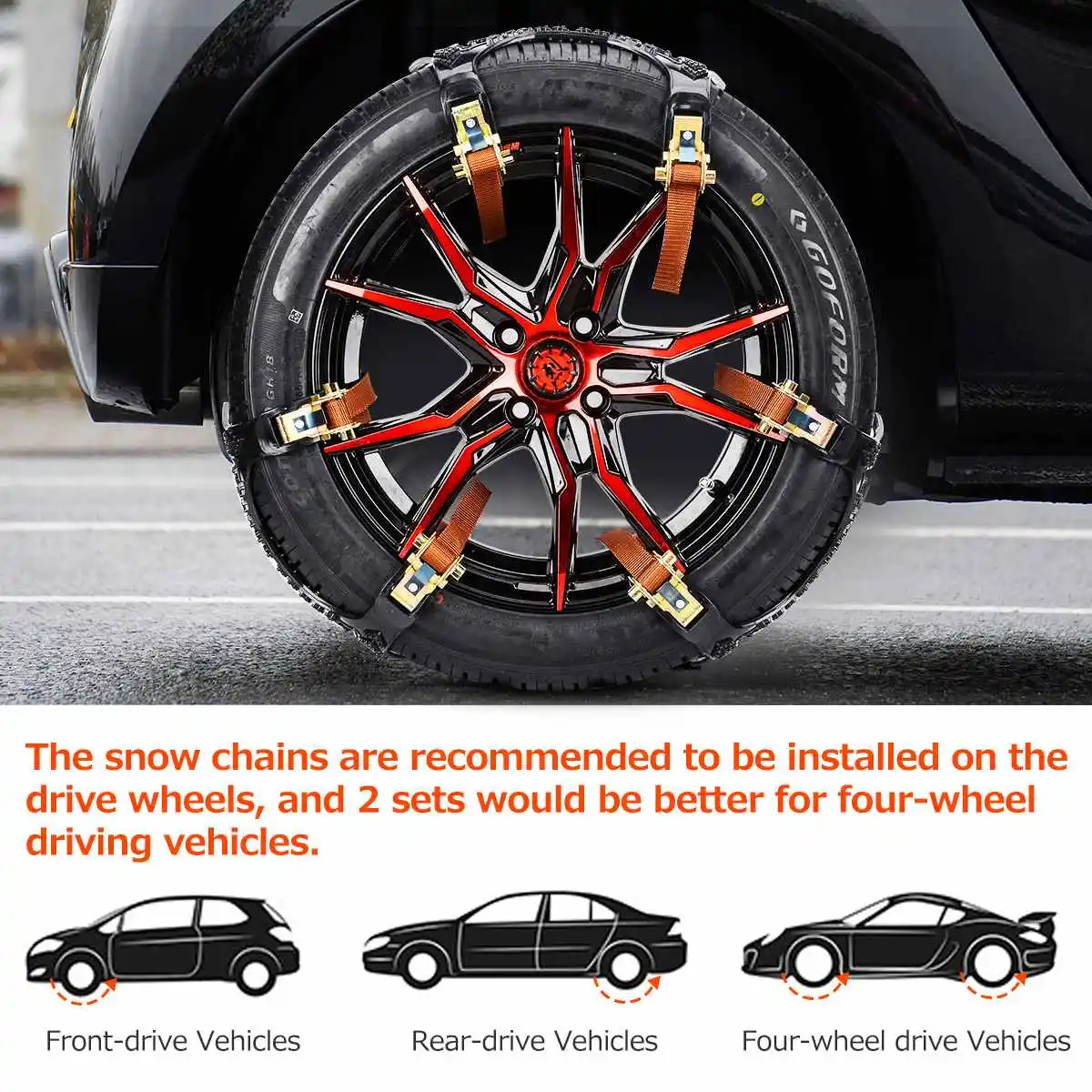 Universal Car Winter Tire Wheels Snow Chains Snow Tire Anti-skid Chains Wheel Tyre Cable Belt Winter Outdoor Emergency Chain
Universal Car Winter Tire Wheels Snow Chains Snow Tire Anti-skid Chains Wheel Tyre Cable Belt Winter Outdoor Emergency Chain