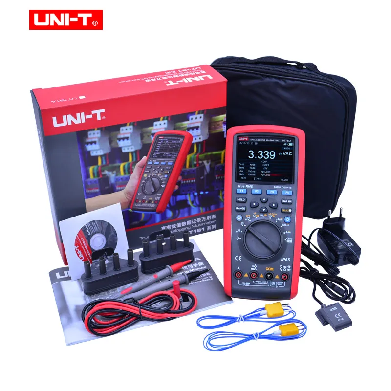 True RMS Data logging Multimeter UNI-T UT181A AC DC volt Ampere meter ohm Capacitance temp tester Chargeable Li-Battery EU Plug
True RMS Data logging Multimeter UNI-T UT181A AC DC volt Ampere meter ohm Capacitance temp tester Chargeable Li-Battery EU Plug