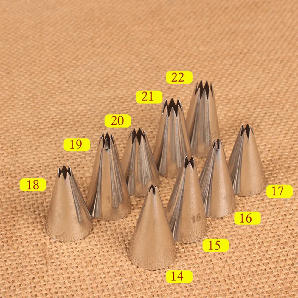 9pcs/set Stainless Steel Icing Piping Cake Nozzles Icing Tips Tube Pastry Decorating Tips Baking Tools For Cake Dessert
9pcs/set Stainless Steel Icing Piping Cake Nozzles Icing Tips Tube Pastry Decorating Tips Baking Tools For Cake Dessert