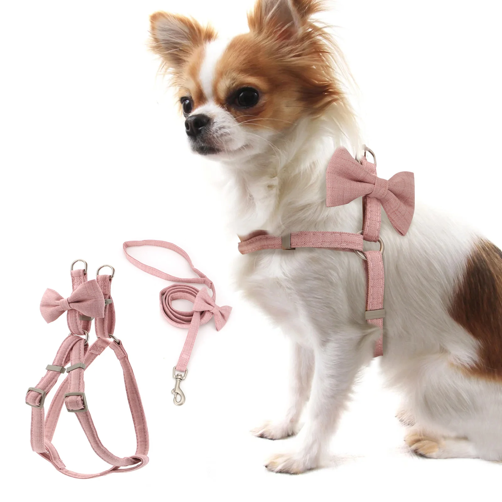 Dog Harness Leash Collar Set Adjustable Soft Cute Bow Double Layer For Small Medium Pet Pure Color Collar Leash Outdoor Walking
Dog Harness Leash Collar Set Adjustable Soft Cute Bow Double Layer For Small Medium Pet Pure Color Collar Leash Outdoor Walking