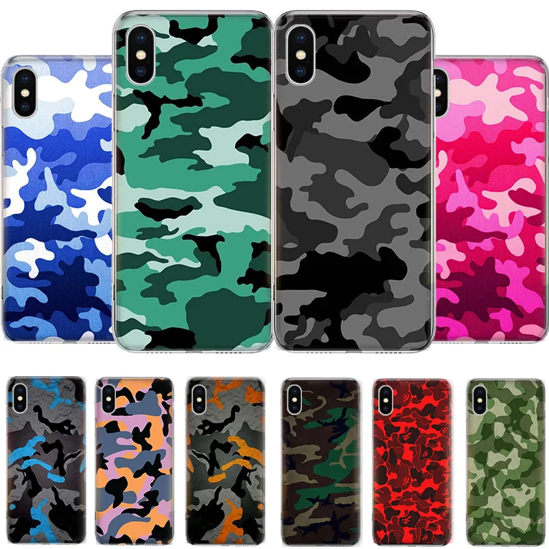 

Amouflage Pattern Camo military Army Phone Case For iPhone 14 13 12 11 Pro Max MiNi X XS XR 6 6s 7 8 Plus 5 5s SE Coque Soft