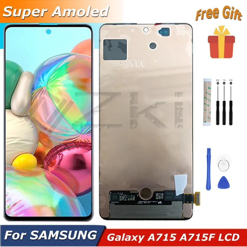 ЖК-дисплей AMOLED 6,7 дюйма для Samsung Galaxy A71, сенсорный экран с дигитайзером в сборе, A715 A715F A715g A715w с рамкой
ЖК-дисплей AMOLED 6,7 дюйма для Samsung Galaxy A71, сенсорный экран с дигитайзером в сборе, A715 A715F A715g A715w с рамкой
