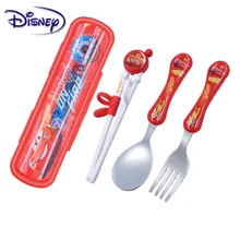 Disney Frozen Spoon Chopsticks Set Cartoon Children Practice Chopsticks Spoon Baby Auxiliary Cartoon Learning Chopsticks