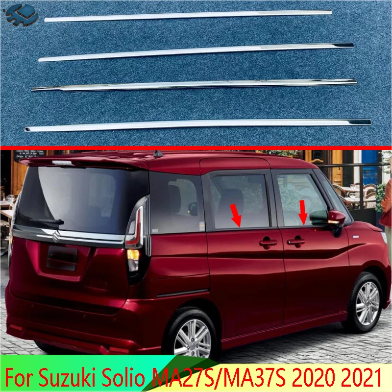 For Suzuki Solio MA27S/MA37S 2020 2021 Decorate Accessories Body Styling Stick Stainless Steel Window Garnish Window Strip Trim
For Suzuki Solio MA27S/MA37S 2020 2021 Decorate Accessories Body Styling Stick Stainless Steel Window Garnish Window Strip Trim