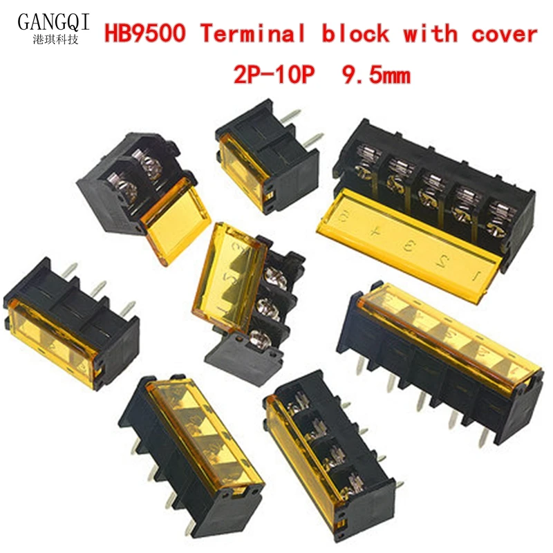 5Pcs HB-9500 2P-10P 9.5mm Barrier Terminal Block Connector with Cover PCB Mount Pitch 300 30A High HB9500
5Pcs HB-9500 2P-10P 9.5mm Barrier Terminal Block Connector with Cover PCB Mount Pitch 300 30A High HB9500