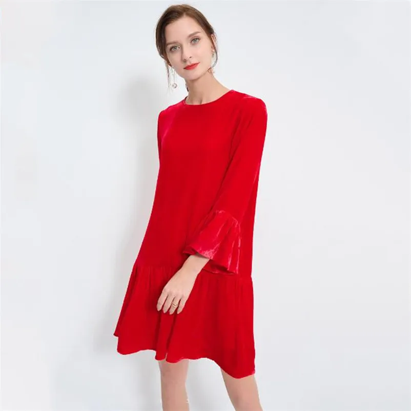 2021New Autumn and Winter Elegant Fashion O Neck Women's Dress Causal Loose Wrist Sleeve Ladies Dress Vestidos
2021New Autumn and Winter Elegant Fashion O Neck Women's Dress Causal Loose Wrist Sleeve Ladies Dress Vestidos