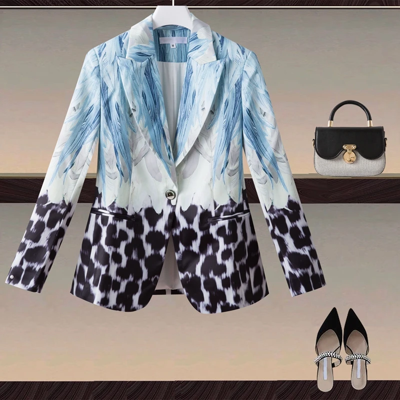 Spring Autumn New Suit Jacket Tops High Quality Women's Autumn Designer Elegant Vintage Fashion Party Casual Flower Print Coat
Spring Autumn New Suit Jacket Tops High Quality Women's Autumn Designer Elegant Vintage Fashion Party Casual Flower Print Coat