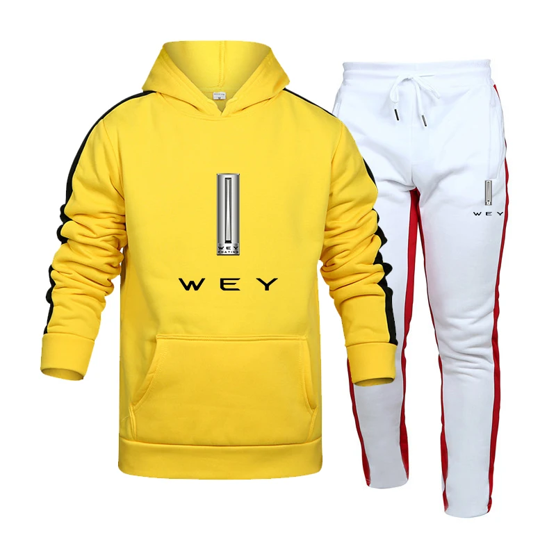 Tracksuit Men 2 Piece Sets 2021 New WEY Car Brand Autumn Winter Print Hooded Sweatshirt+pants Pullover Hoodie Sportwear Suit
Tracksuit Men 2 Piece Sets 2021 New WEY Car Brand Autumn Winter Print Hooded Sweatshirt+pants Pullover Hoodie Sportwear Suit