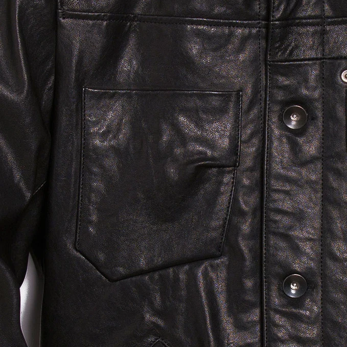 Genuine Leather locomotive jacket men Single-breasted lapel Sheepskin short coat youth fashion style autumn winter clothing 
Genuine Leather locomotive jacket men Single-breasted lapel Sheepskin short coat youth fashion style autumn winter clothing