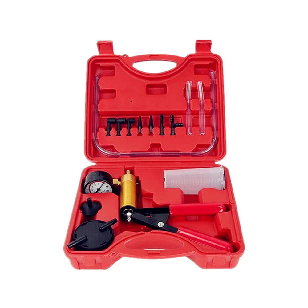 

Manual Vacuum Pump Kit Pump Car Motorbike Bleeding Hand Held Brake Bleeder Tester Set Automobile Brake Fluid Replacement Tool