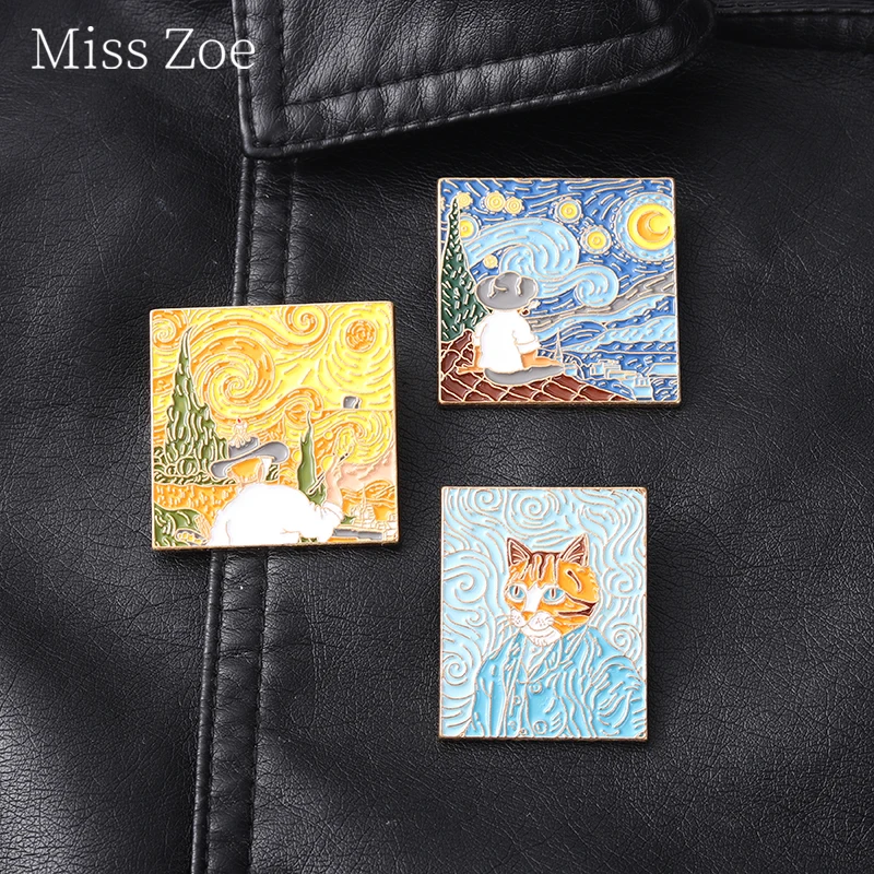 Art Self Portrait Enamel Pin Van Gogh Star Moon Night Brooches Metal Badges Bag Hat Backpack Accessories Gift For Artist Jewelry
Art Self Portrait Enamel Pin Van Gogh Star Moon Night Brooches Metal Badges Bag Hat Backpack Accessories Gift For Artist Jewelry