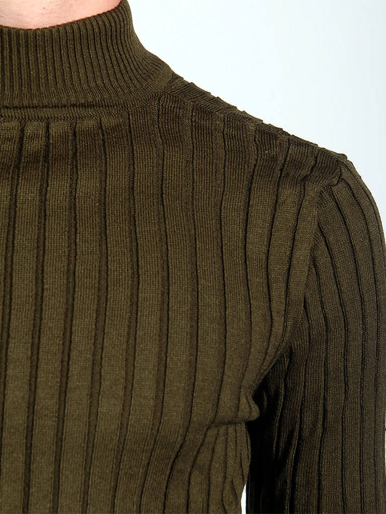 Turtleneck Khaki Mens Knitwear Sweater 
Turtleneck Khaki Mens Knitwear Sweater